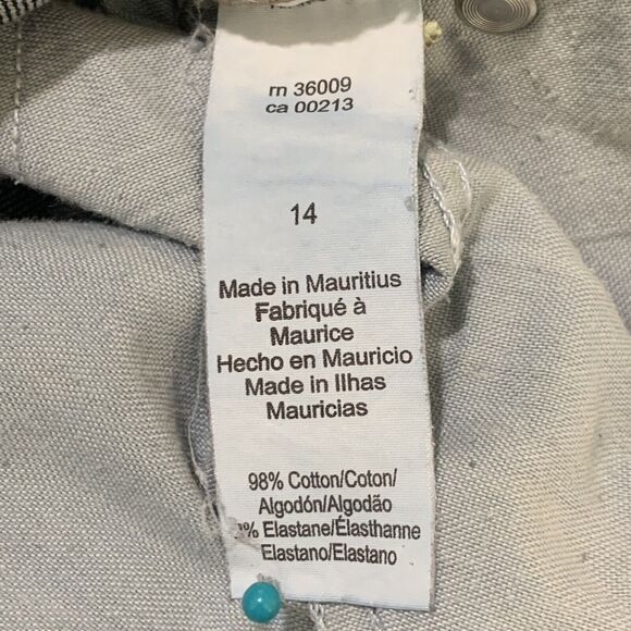 Calvin Klein Flared Jeans Women 14 Blue 5-Pocket Design‎ Stretch Belt Loops E50 - Picture 14 of 16